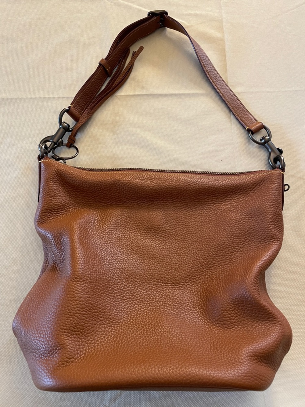 Coach Brown Pebbled Leather Shoulder Bag
